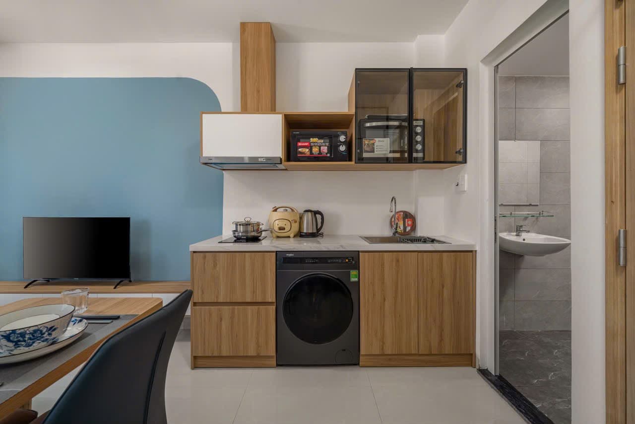 1 bedroom apartment on Duong Tri Trach Street, Quiet area